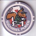 Squirrel Poker chip